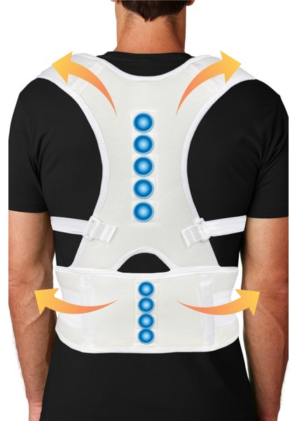 Dik Duruş Korsesi Mıknatıslı Ortopedik Kadın Erkek Dik Durmak Için Bel Korse