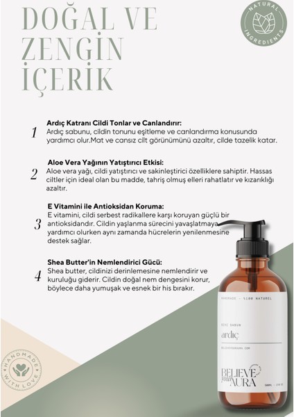 %100 Doğal Ardıç Yağı Sabunu - E-Vitamini Aloe Vera Shea Butter Katkılı - 500 ml modelleri