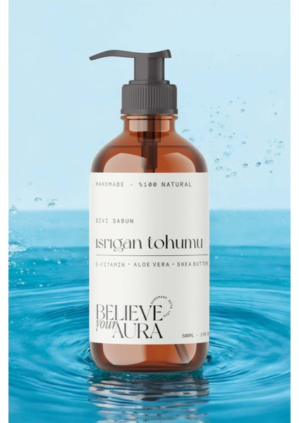 %100 Doğal Isırgan Tohumu Yağı El ve Cilt Sıvı Sabunu - E-Vitamini Aloe Vera Shea Butter - 500 ml indirimleri
