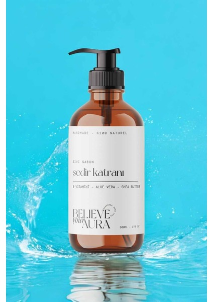 %100 Doğal Sedir Katranı Sıvı Sabunu - E-Vitamini Aloe Vera Shea Butter Katkılı - 500 ml fırsatları
