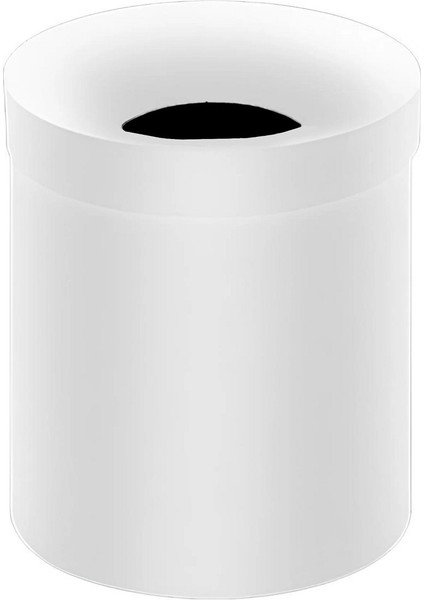 Çöp Kovası, Çemberli, 5lt - Mat Beyaz