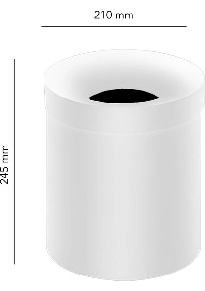 Çöp Kovası, Çemberli, 5lt - Mat Beyaz fiyatları