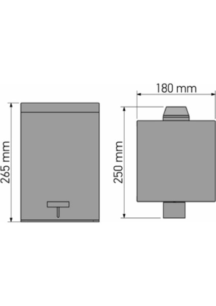Çöp Kovası, Pedallı, Kare, Soft, 5lt -Parlak Paslanmaz Çelik modelleri