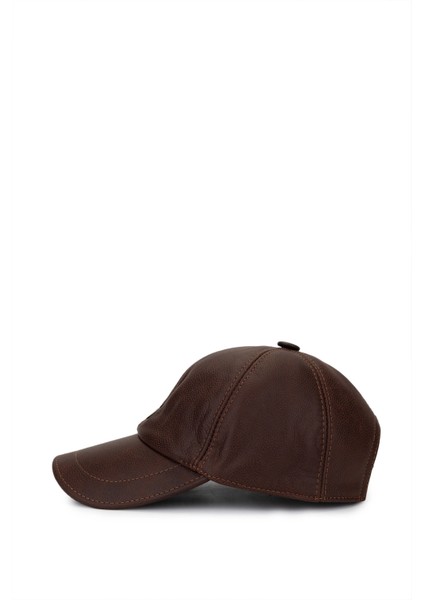 Erkek Hakiki Deri Taba Şapka 524 1099 Sapka SK23/24 Taba Destroy modelleri