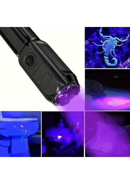 395NM Uv Mor Işık Şarjlı El Feneri – 1200MAH Batarya, Type-C Şarj, Hafif ve Güçlü Tasarım fiyatları