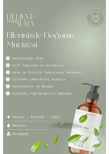 %100 Doğal Çörek Otu Yağı El ve Cilt Sıvı Sabunu - E-Vitamini Aloe Vera Shea Butter - 500 ml fiyatları