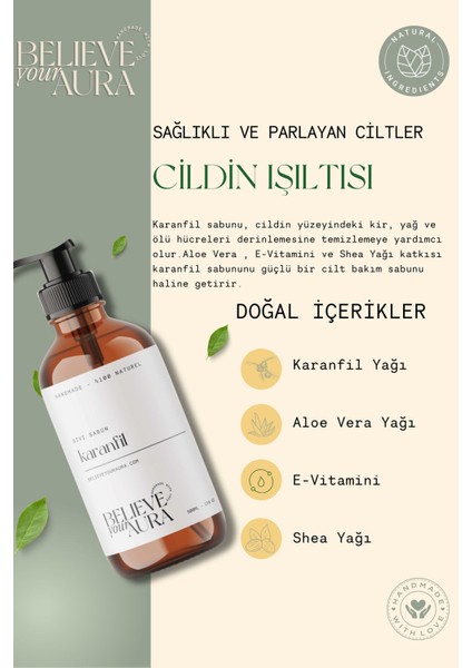 %100 Doğal Karanfil Yağı Sıvı El Sabunu - E-Vitamini Aloe Vera ve Shea Butter Katkılı - 500 ml modelleri