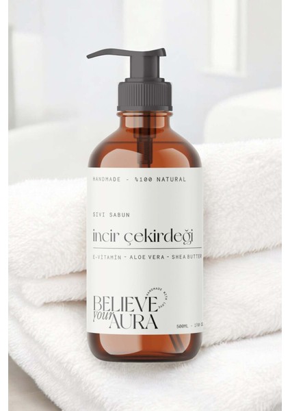 Doğal Incir Çekirdeği Yağı Sıvı El Sabunu - E-Vitamini Aloe Vera Shea Butter Katkılı - 500 ml fırsatları