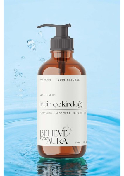 Doğal Incir Çekirdeği Yağı Sıvı El Sabunu - E-Vitamini Aloe Vera Shea Butter Katkılı - 500 ml indirimleri