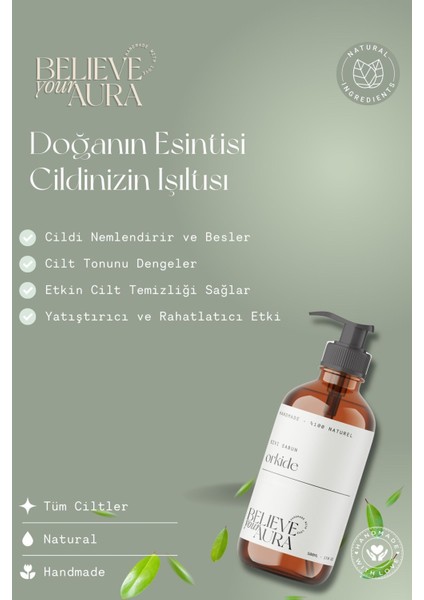 Orkide Bitki Özlü Doğal El ve Cilt Sıvı Sabunu - E-Vitamini Aloe Vera Shea Yağı - 500 ml fiyatları