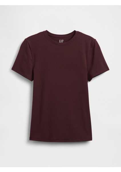 Kadın Bordo Closeknit Jersey T-Shirt fiyatları