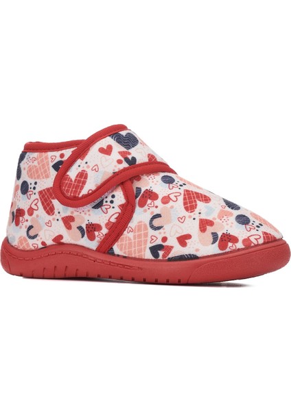 Günlük Kız Erkek Çocuk Panduf Ev Ayakkabısı Esnek Kaymaz Taban Cırtlı Kreş Anaokulu Ayakkabı 263