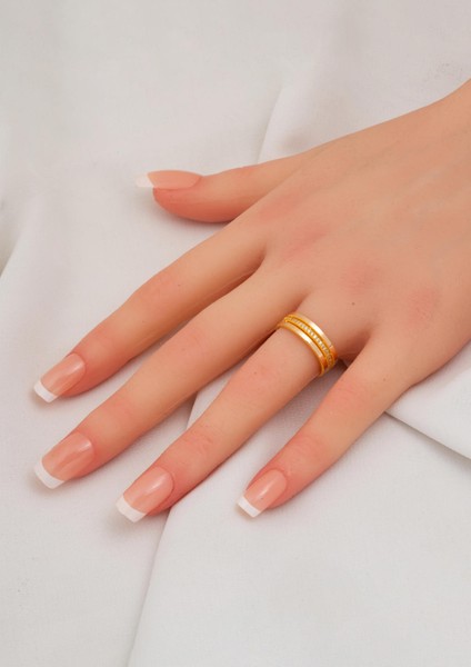 3 Sıralı Ajda Yüzük 14 Ayar Altın fiyatları