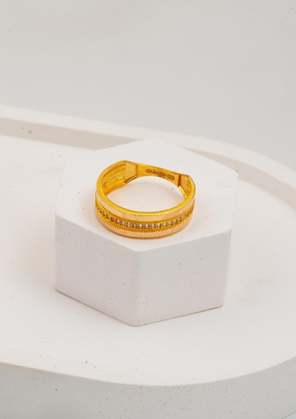 3 Sıralı Ajda Yüzük 14 Ayar Altın modelleri