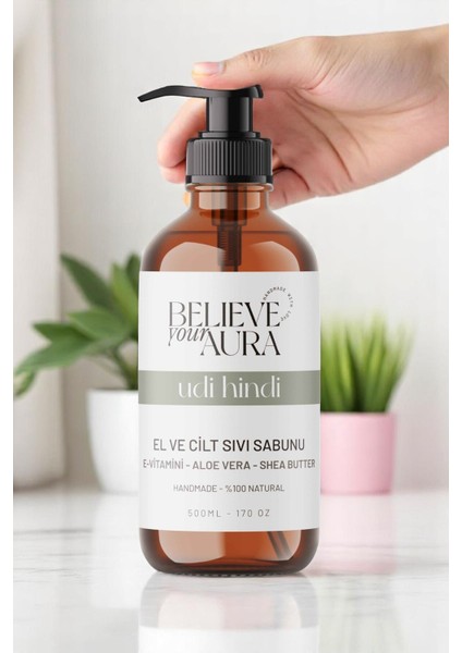 Udi Hindi Yağı Cilt Sabunu - E-Vitamini Aloe Vera Shea Butter Katkılı Doğal Sıvı Sabun - 500 ml indirimleri
