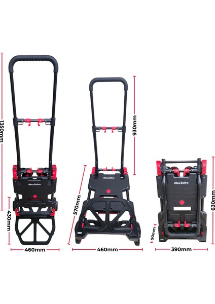 FW90TP 66/136KG 2'si 1 Arada Katlanır Paket Taşıma Arabası indirimleri