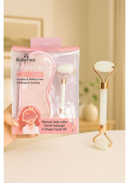 Ruby Face Uyku Bantı ve Face Roller Karma