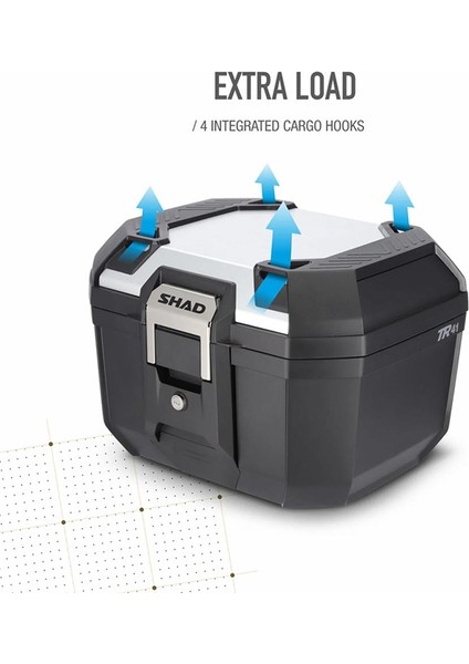 TR41 Terra Motosiklet Arka Çanta - Alüminyum - Top Case fırsatları