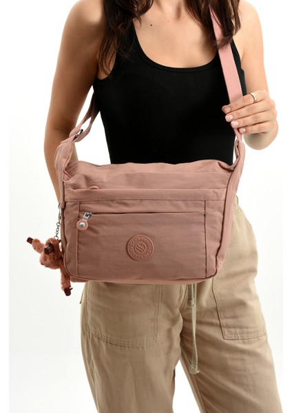 Kadın Su Geçirmez Çok Cepli Çapraz Okul ve Seyahat Çantası