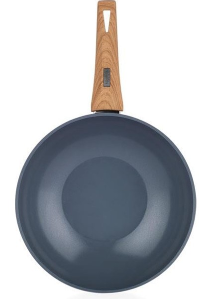 Fiesta Seramik Wok Tava - Siyah / Açık Kahverengi - 28 cm