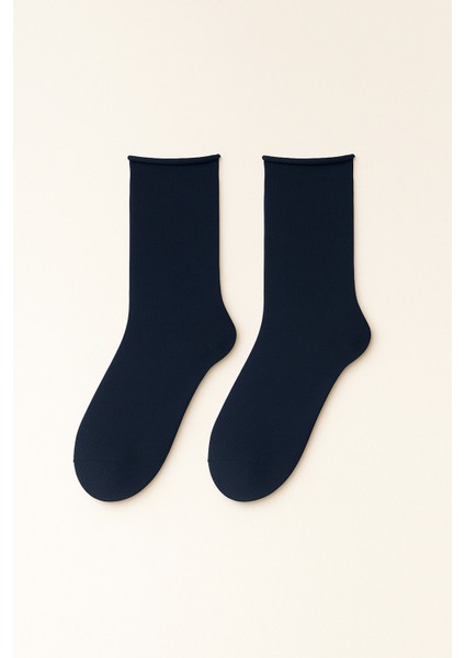 Kadın Harold Bambu Lastiksiz Soket Çorap Lacivert