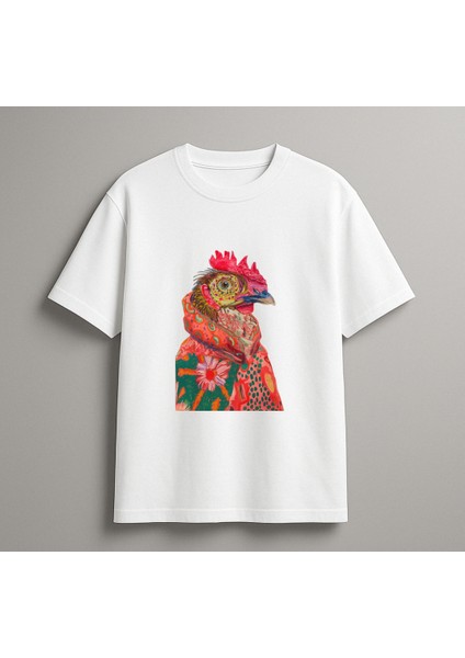 Velore Fancy Fowl Baskılı Tişört