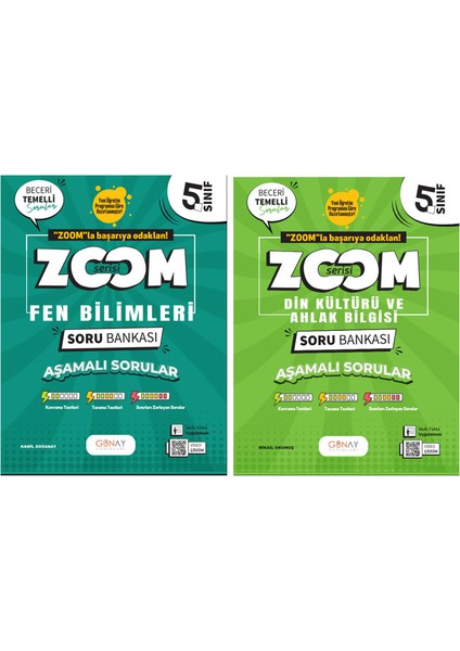 5. Sınıf Zoom Serisi Fen Bilimleri Din Kültürü ve Ahlak Bilgisi Soru Bankası Seti 2026 Güncel Basım
