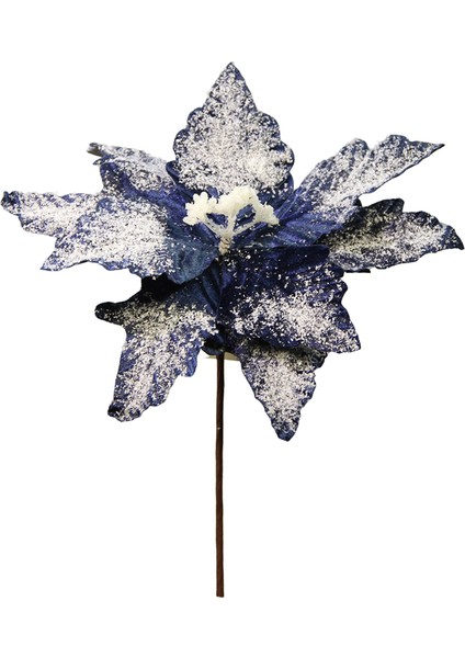 Karlı Ponsetya Pike Lacivert 12 cm