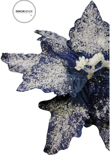 Karlı Ponsetya Pike Lacivert 12 cm modelleri