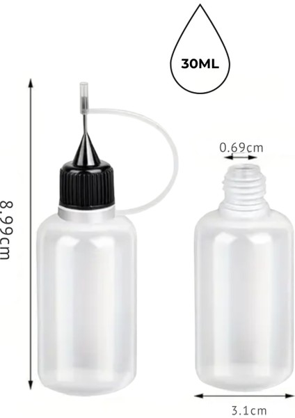 Hassas Yapıştırıcı Şişesi, Ince Uçlu Iğne Uçlu Yapıştırıcı Şişesi ve Akrilik Boyama (30ML)
