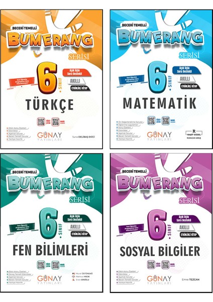 6. Sınıf Bumerang Serisi Etkinlikli Türkçe Matematik Fen Bilimleri Sosyal Bilgiler Seti 2026 Güncel Basım