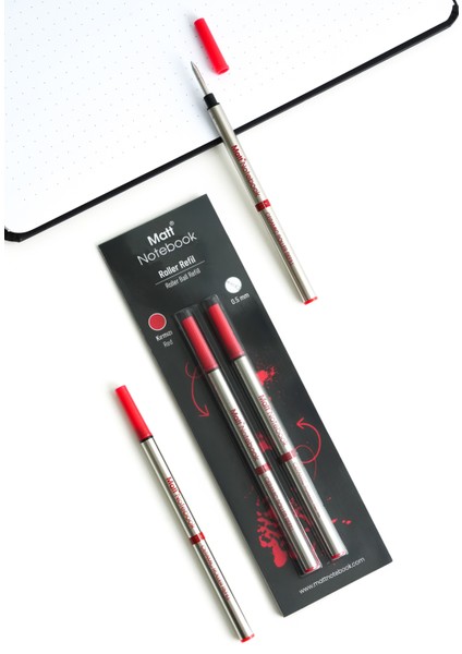 2'li Roller Kalem Refil Yedeği 0.5 mm Kırmızı R05