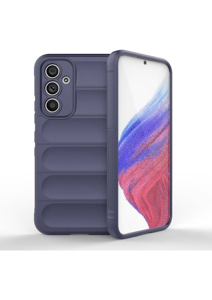 Samsung Galaxy A54 Kılıf Içi Kadife Dolgulu Dalga Tutma Haznelli Premium Tpu Silikon Kapak Ryc/etnik