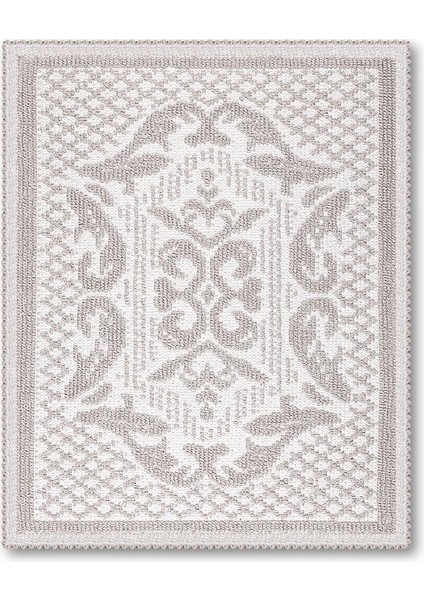 Raya Damask Doğal Pamuklu 2'li Banyo Paspas Seti 60X100 50X60 cm Taş modelleri