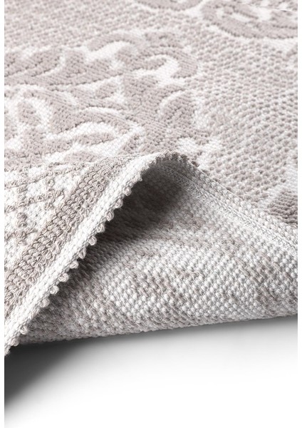 Raya Damask Doğal Pamuklu 2'li Banyo Paspas Seti 60X100 50X60 cm Taş indirimleri