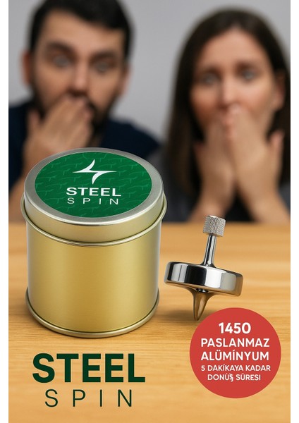 Stres Giderici Uzun Süre Dönebilen Profesyonel Ağır Metal Topaç - Odaklanma Için Spin El Oyuncağı
