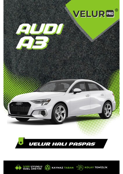 Audi A3 2020 Sonrası Araca Özel Halı Paspas Araba Halısı Oto Paspas