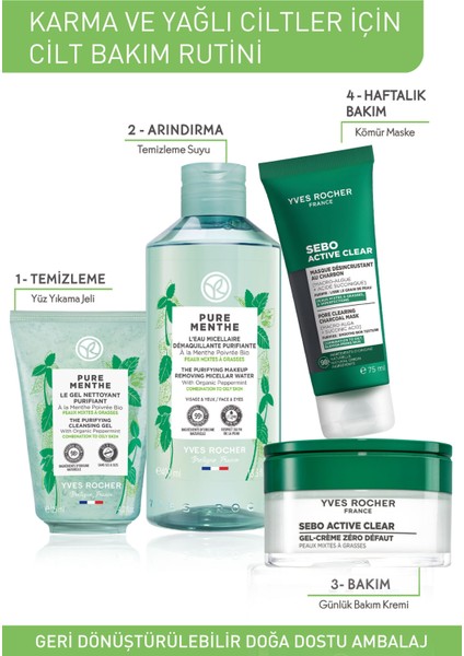 Karma-Yağlı-Akne/Sivilce Eğilimli Cilt, Prebiyotik Micellar Makyaj Temizleme Suyu-Pure Menthe-400ml indirimleri