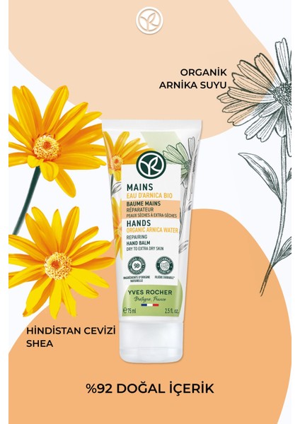 Onarıcı El Kremi 75 ml – Kuru ve Çok Kuru Ciltler İçin Shea Yağı ve Arnika Özlü Yoğun Nemlendirme fırsatları