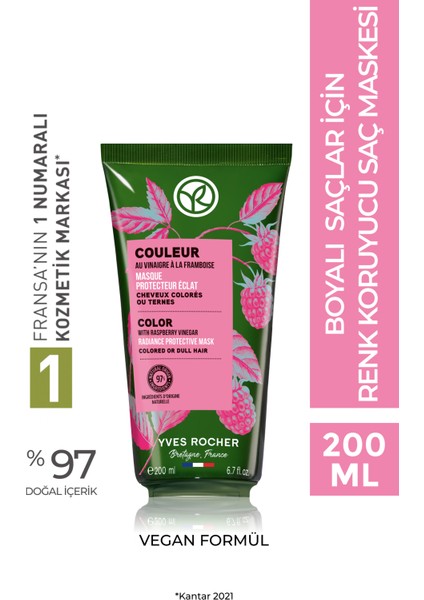 Renk Koruyucu Saç Maskesi - Boyalı Saçlar / Couleur - Vegan -200ml