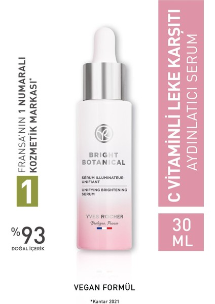 Leke Ve Kırışık Karşıtı Bitkisel Bakım Bright Botanical - Niacinamide & C Vitamini Serum - 30ml