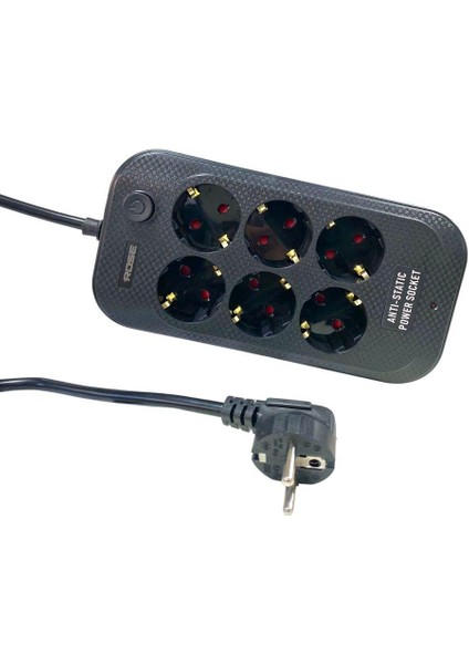 GR-600 6'lı 3metre Kablolu Akım Korumalı Grup Priz fiyatları
