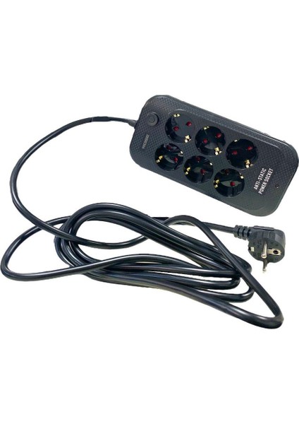 GR-600 6'lı 3metre Kablolu Akım Korumalı Grup Priz modelleri