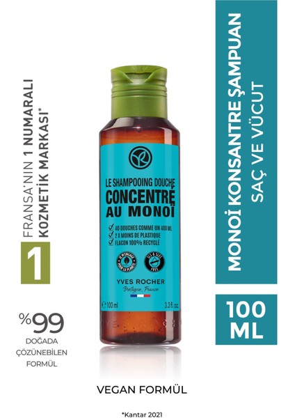 Monoi Konsantre Saç Ve Vücut Şampuanı-100ml
