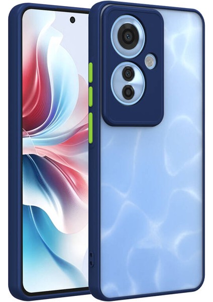 Oppo Reno 11F 5g Kılıf Arkası Buğulu Kenarları Renkli Sert Premium Silikon Kapak Rcv/hux