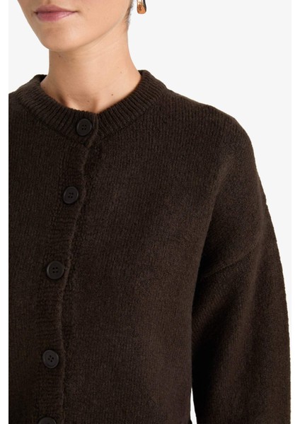 Regular Fit Bisiklet Yaka Düğmeli Triko Hırka F3031AX25WN indirimleri