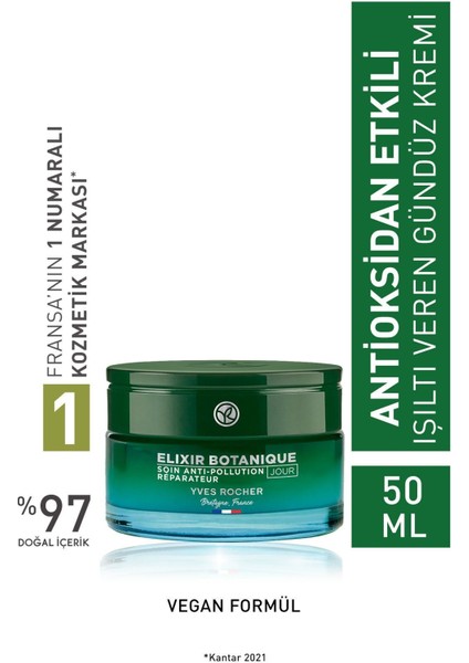 Gündüz Kremi - Yaşlanma Karşıtı Bitkisel Antioksidan Bakım / Elixir Botanique-50 Ml-20975