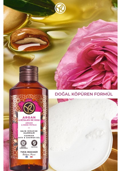 Duş Jeli - Nemlendirici Oryantal Argan ve Gül - SLS,SLES İçermez,Vegan-400ml modelleri
