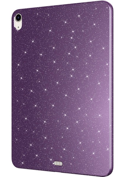 - Apple iPad 10.9 2022 (10.Nesil) - Tablet Kılıfı Simli Parlak Görünümlü Koton Kılıf - Pembe Koyu - T30612