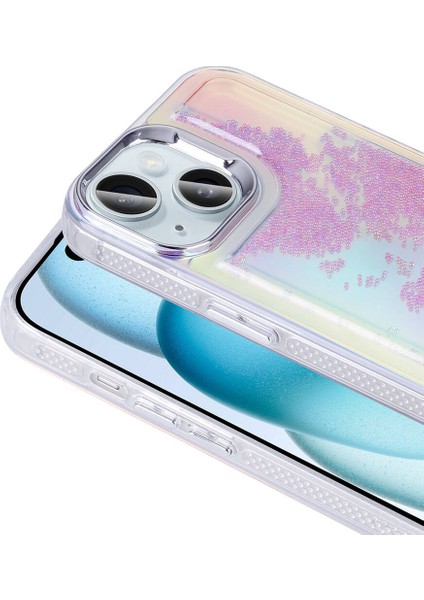 - Apple iPhone 15 - Kılıf Airbagli Renkli Arka Yüzey Boncuk Tasarımlı Kumul Kapak - Mor - T32843 indirimleri